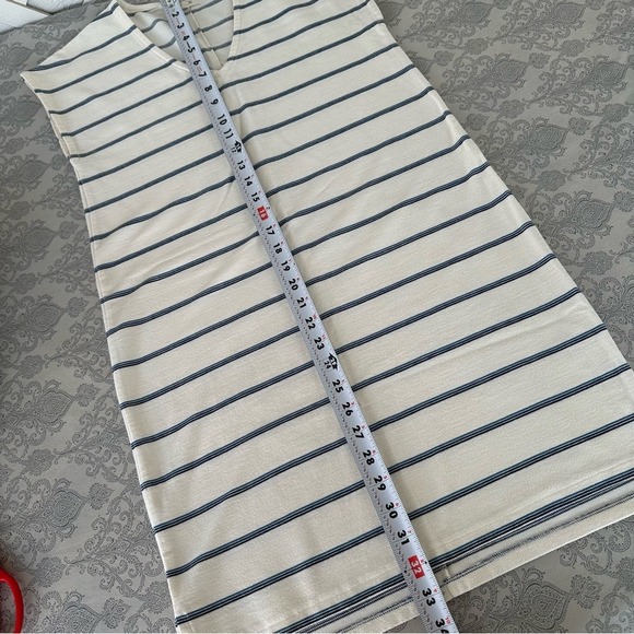 Madewell Short Shirt Dress Stripe V Neck Cotton Blend size XXS - Picture 6 of 7